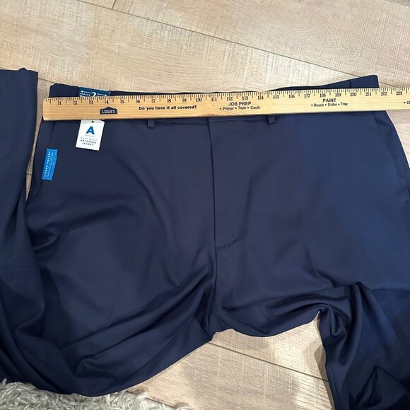 HAGGAR CLASSIC FIT BLUE SUIT PANTS 44 X 32 NEW FLEX WAIST - Picture 6 of 11